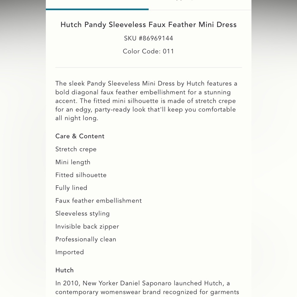 Hutch White Feathered Dress - Picture 4 of 7